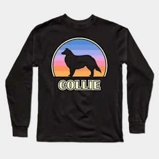 Collie Vintage Sunset Dog Long Sleeve T-Shirt